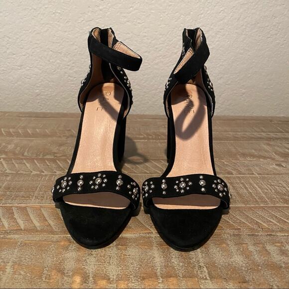 New RAYE Lois Studded Black Suede Heels - Picture 4 of 7